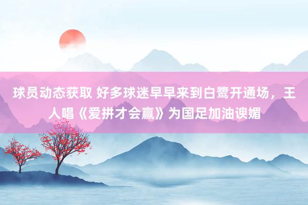 球员动态获取 好多球迷早早来到白鹭开通场，王人唱《爱拼才会赢》为国足加油谀媚