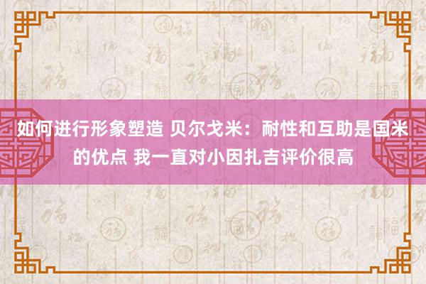 如何进行形象塑造 贝尔戈米：耐性和互助是国米的优点 我一直对小因扎吉评价很高