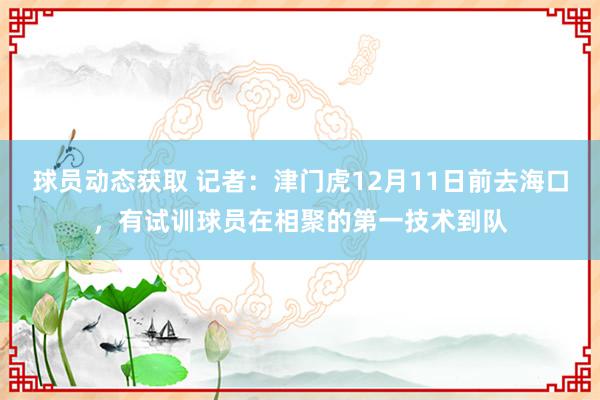 球员动态获取 记者：津门虎12月11日前去海口，有试训球员在相聚的第一技术到队