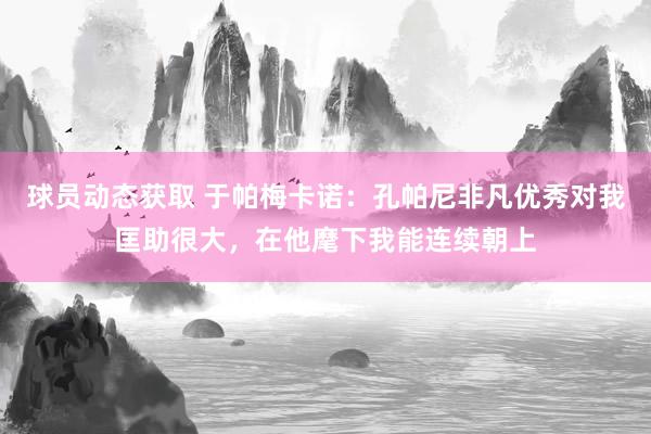 球员动态获取 于帕梅卡诺：孔帕尼非凡优秀对我匡助很大，在他麾下我能连续朝上