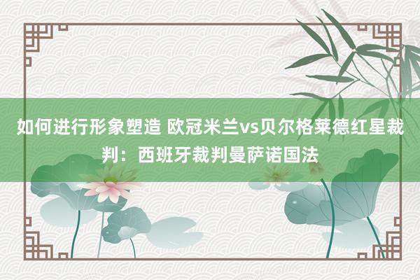 如何进行形象塑造 欧冠米兰vs贝尔格莱德红星裁判：西班牙裁判曼萨诺国法