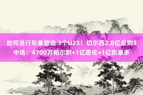 如何进行形象塑造 3个U23！切尔西2.8亿豪购3中场：4700万帕尔默+1亿恩佐+1亿凯塞多