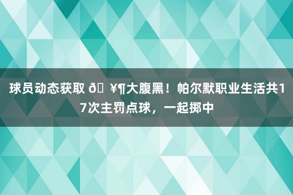 球员动态获取 🥶大腹黑！帕尔默职业生活共17次主罚点球，一起掷中