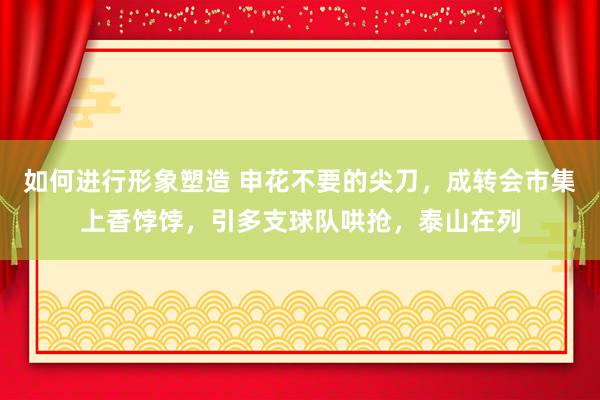 如何进行形象塑造 申花不要的尖刀，成转会市集上香饽饽，引多支球队哄抢，泰山在列